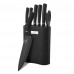BH2502 KNIFE SET BLACK ROYAL COLLECTION 7 PCS