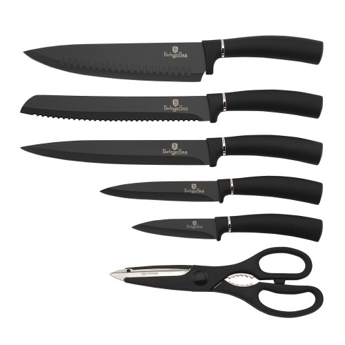 BH2502 KNIFE SET BLACK ROYAL COLLECTION 7 PCS
