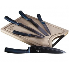 Набор ножей с доской Berlinger Haus Aquamarine Edition 6 предм. (BH-2553A)