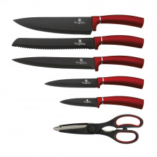 Набор ножей Berlinger Haus Burgundy Metallic line 7 пр. (BH-2582) 