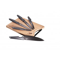 Набор ножей с доской Berlinger Haus Carbon Pro 6 предм. (BH-2831)