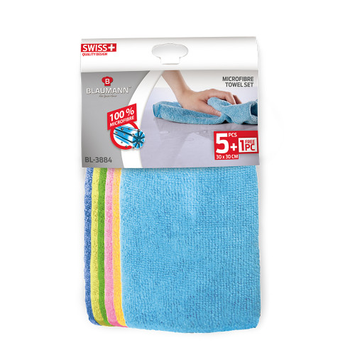 Blaumann microfiber kitchen towel set 30x30 cm, 6 pcs (BL-3884)