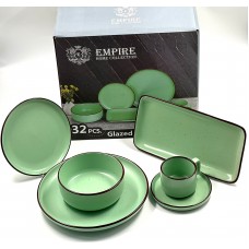 H2023-551 Столовый набор зеленый Empire 32пр.