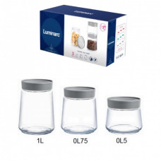 3pcs bulk jars with gray lid q6631