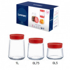 A set of jars for bulk Luminarc Jar Swing Q6641 3pcs