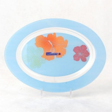Oval dish 35 cm temp carina blue G0083