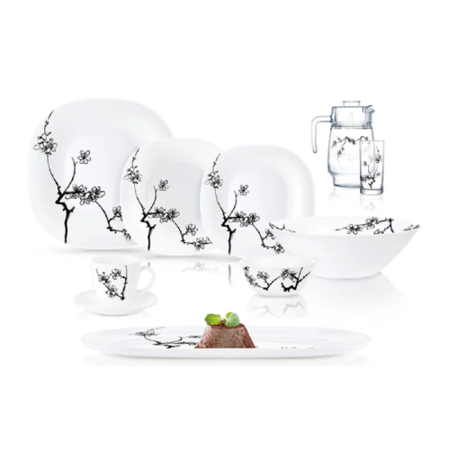 Table service Luminarc Carine Ming Black 46 items for 6 persons (N8588)